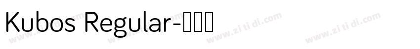 Kubos Regular字体转换